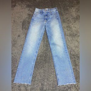 NWOT MOTHER DENIM The Dazzler Ankle Ready To Roll Light Wash Jeans ( 24 )